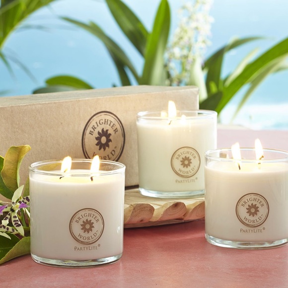 PartyLite Brighter World Scented Jar Candle Trio